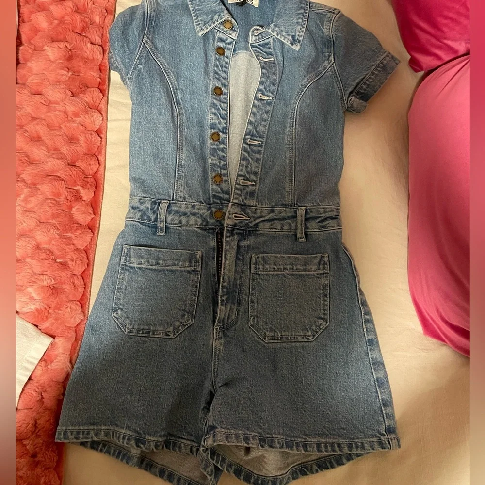 Rollas sailor denim romper. - Picture 2 of 4